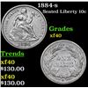 Image 1 : 1884-s Seated Liberty Dime 10c Grades Select AU