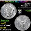 Image 1 : ***Auction Highlight*** 1899-s Vam 14 Morgan Dollar $1 Graded Choice+ Unc By USCG (fc)