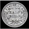 Image 3 : 1854-p Seated Liberty Half Dime 1/2 10c Grades xf+