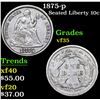 Image 1 : 1875-p Seated Liberty Dime 10c Grades vf++