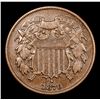 Image 2 : 1870 Two Cent Piece 2c Grades xf
