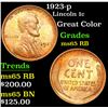 Image 1 : 1923-p Lincoln Cent 1c Grades Select Unc RB