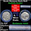 Image 1 : Buffalo Nickel Shotgun Roll in Old Bank Style 'Bell Telephone'  Wrapper 1924 & d Mint Ends