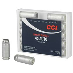 CCI, Shotshell, 45ACP, 120 Grain, Shotshell, #9 Shot Size, 10 Round Box, rs, cci3745