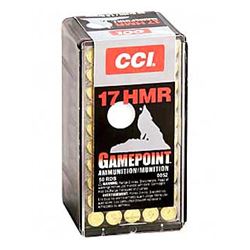 CCI/Speer, Gamepoint, 17HMR, 20 Grain, Jacketed Soft Point, 50 Round Box  rs CCI52