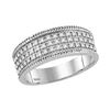 Image 3 : 0.88 CTW Diamond Solitaire Matching Bridal Wedding Ring 10kt White Gold