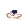 Image 1 : Genuine 1.02 ctw Sapphire & Diamond Ring 14KT Rose Gold
