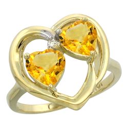 2.60 CTW Citrine Ring 10K Yellow Gold