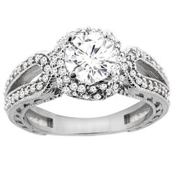 1.24 CTW Diamond Ring 14K White Gold