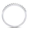 Image 4 : 0.15 CTW Diamond Wedding Single Row Ring 14kt White Gold