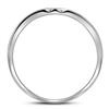 Image 4 : 0.28 CTW Diamond Solitaire Matching Bridal Wedding Ring 10kt White Gold
