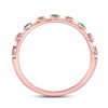 Image 4 : 0.07 CTW Emerald Dot Flower Stackable Ring 10kt Rose Gold
