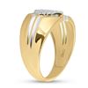 Image 4 : 0.50 CTW Diamond Diagonal Square Cluster Ring 10kt Yellow Gold