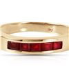 Image 1 : Genuine 0.60 ctw Ruby Ring 14KT Yellow Gold
