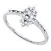 Image 1 : 0.12 CTW Orong-set Diamond Small Cluster Ring 10kt White Gold
