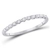 Image 1 : 0.15 CTW Diamond Single Row Stackable Ring 10kt White Gold