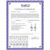 Image 2 : Genuine 23.5 ctw Blue Topaz & Peridot Earrings 14KT White Gold