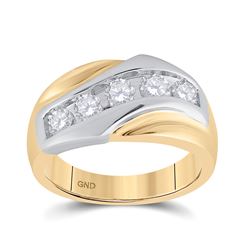 0.99 CTW Diamond 5-Stone Ring 14kt Yellow Gold