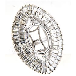 2.76 CTW Diamond Semi Mount Ring 14K White Gold