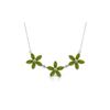 Image 1 : Genuine 4.2 ctw Peridot Necklace 14KT White Gold