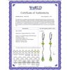 Image 2 : Genuine 3.5 ctw Peridot Earrings 14KT White Gold