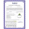 Image 2 : Genuine 0.76 ctw Peridot & Diamond Ring 14KT White Gold