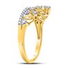 Image 3 : 0.20 CTW Diamond Tiara Crown Ring 10kt Yellow Gold