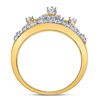 Image 4 : 0.20 CTW Diamond Tiara Crown Ring 10kt Yellow Gold