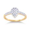 Image 1 : 0.18 CTW Diamond Teardrop Ring 10kt Yellow Gold