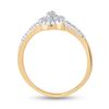 Image 4 : 0.18 CTW Diamond Teardrop Ring 10kt Yellow Gold