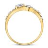 Image 4 : 0.33 CTW Diamond Open Double Star Ring 14kt Yellow Gold