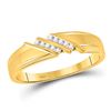 Image 3 : 0.33 CTW Diamond Cluster Matching Bridal Wedding Ring 10kt Yellow Gold