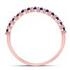 Image 4 : 0.13 CTW Blue Sapphire Single Row Stackable Ring 10kt Rose Gold
