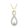 Image 1 : 0.16 CTW Diamond Infinity Pendant 10kt Yellow Gold