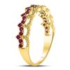 Image 3 : 0.26 CTW Ruby Scalloped Stackable Ring 10kt Yellow Gold
