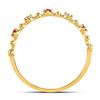 Image 4 : 0.06 CTW Ruby Diamond Beaded Stackable Ring 10kt Yellow Gold
