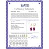 Image 2 : Genuine 14 ctw Amethyst Earrings 14KT Yellow Gold