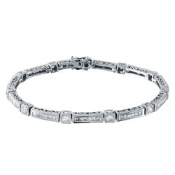 2.96 CTW Diamond Bracelet 18K White Gold