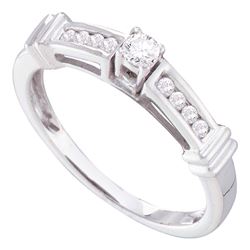 0.25 CTW Diamond Solitaire Bridal Wedding Engagement Ring 14kt White Gold