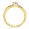 Image 4 : 0.15 CTW Diamond Open Strand Cluster Ring 10kt Yellow Gold