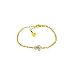 Genuine 0.60 ctw Aquamarine Bracelet 14KT Yellow Gold