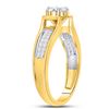Image 3 : 0.50 CTW Diamond Flower Cluster Ring 14kt Yellow Gold