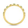 Image 4 : 0.07 CTW Emerald Dot Flower Stackable Ring 10kt Yellow Gold