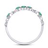Image 4 : 0.04 CTW Emerald Dot Stackable Ring 10kt White Gold