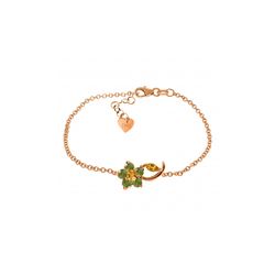 Genuine 0.87 ctw Citrine & Peridot Bracelet 14KT Rose Gold