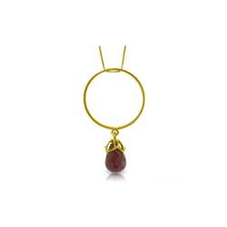 Genuine 3 ctw Garnet Necklace 14KT Yellow Gold