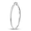 Image 3 : 0.06 CTW Ruby Diamond Stackable Ring 10kt White Gold