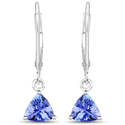 1.18 ctw Tanzanite Earrings 14K White Gold