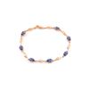 Image 1 : Genuine 3.01 ctw Tanzanite & Diamond Bracelet 14KT Rose Gold
