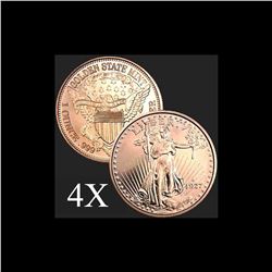 1 oz Saint-Gaudens .999 Fine Copper Bullion Round